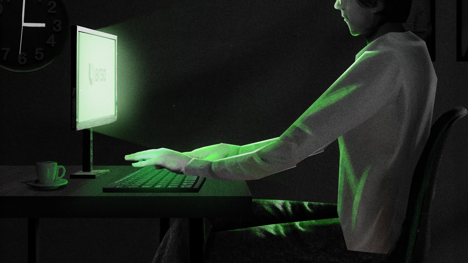 O primeiro cliente abrindo a conta de madrugada