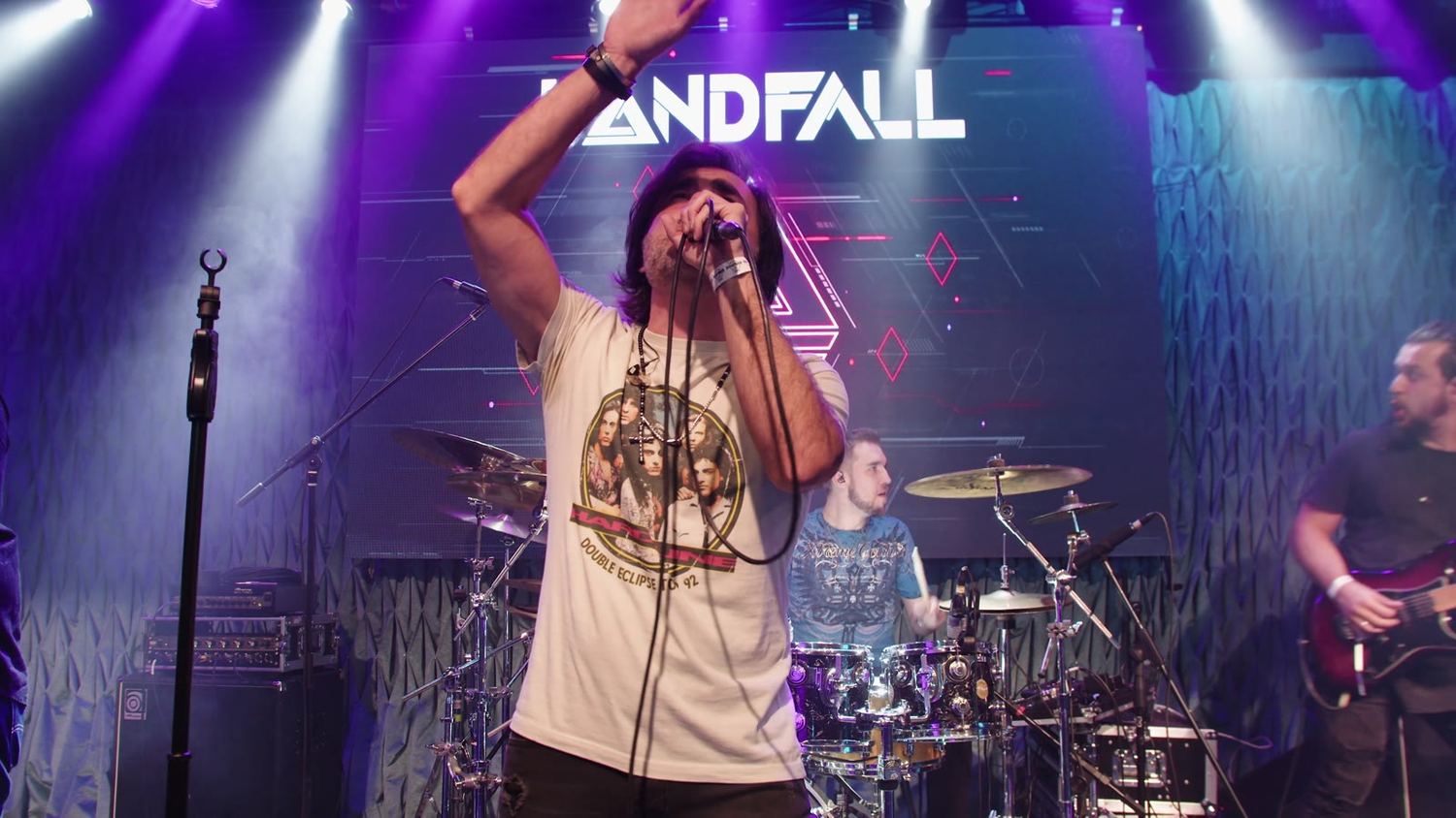 A banda no palco
