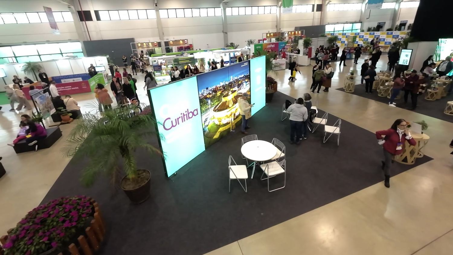 O piso de exposição