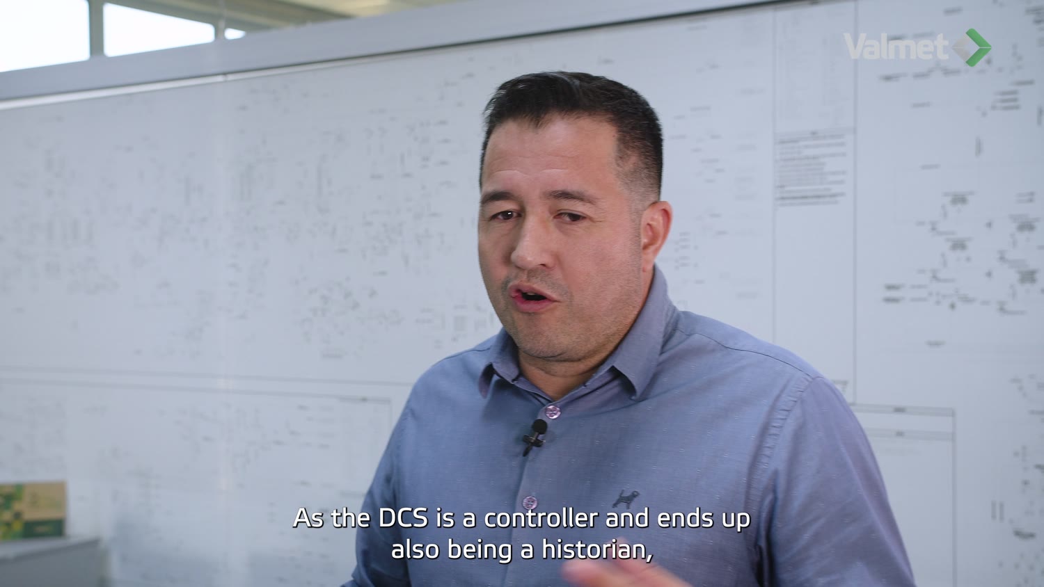 Depoimento sobre o DCS, com o diagrama da planta atrás